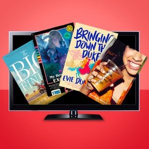 Books coming out of a flat screen TV