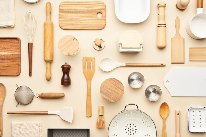 Set of various modern kitchenware