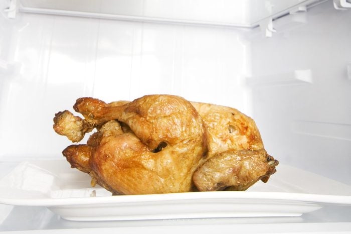 cooked chicken in the fridge