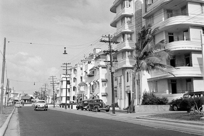 A quiet city street in San Juan, Puerto Rico in 1946