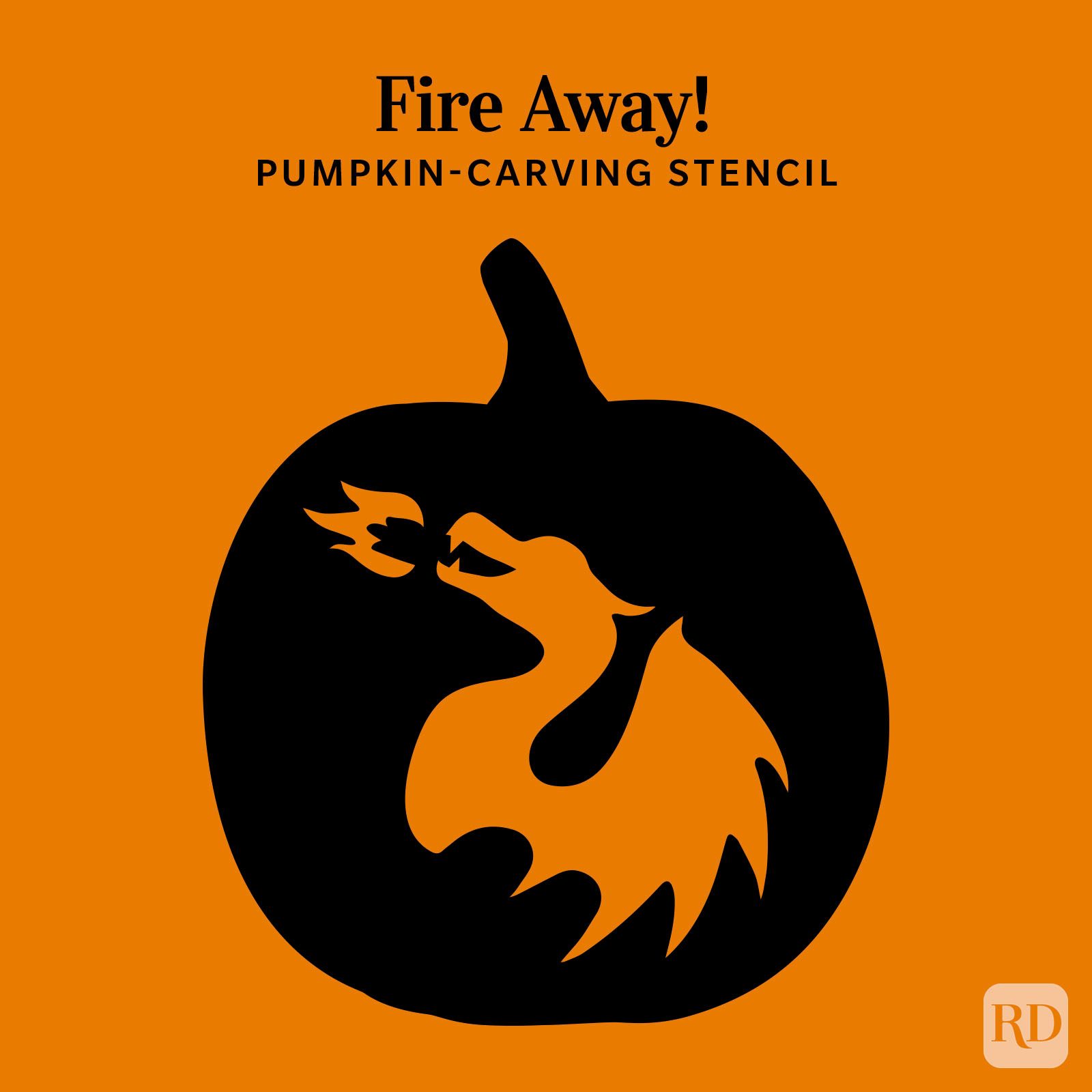 Fire Dragon Pumpkin Carving Stencil - Pumpkin HQ