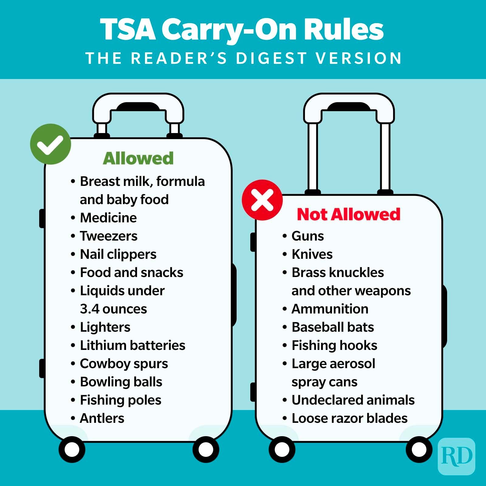 tsa travel items list