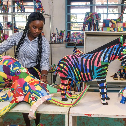 See How Discarded Flip-Flops from Kenya’s Beaches Become Stunning Sculptures