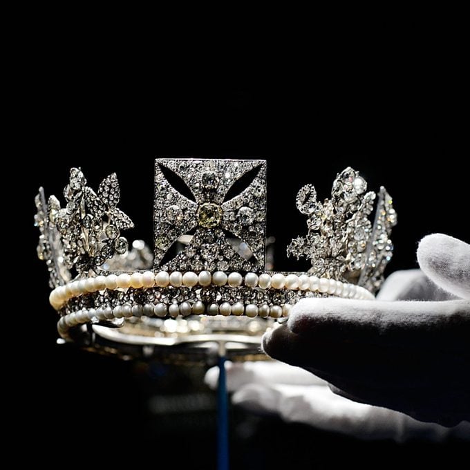 Press Preview Of Diamonds Exhibition At Buckingham Palace To Celebrate The Queen's Diamond Jubilee