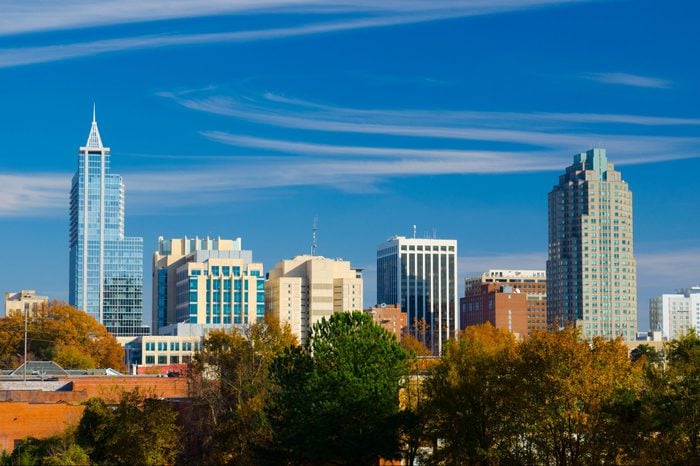 Raleigh skyline closeup
