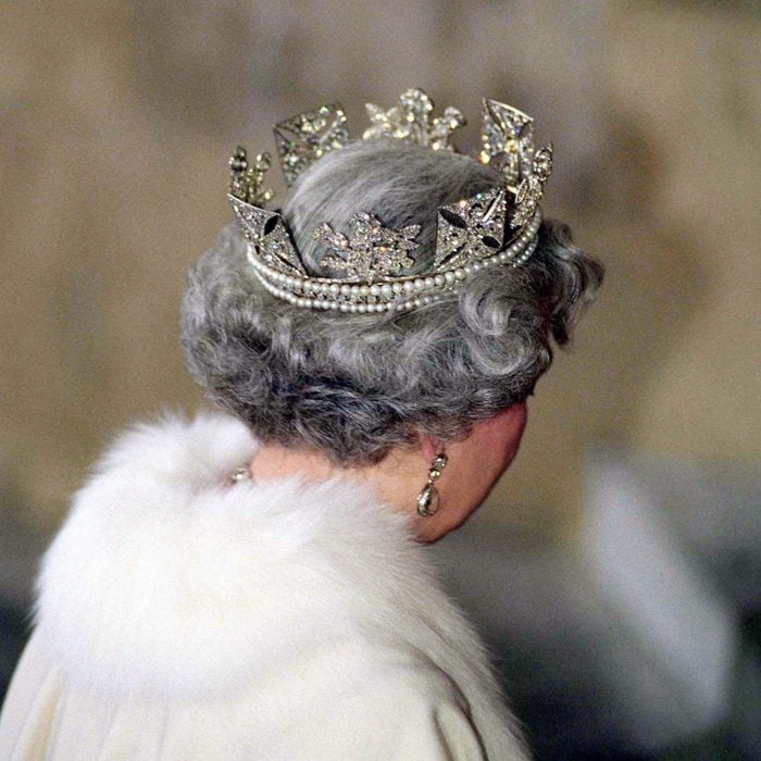 Queen Elizabeth II wearing the Diamond Diadem
