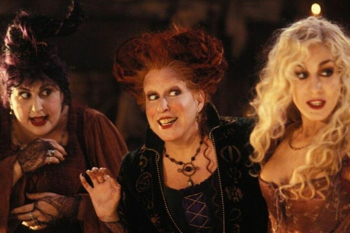 three witches from the movie, "Hocus Pocus"