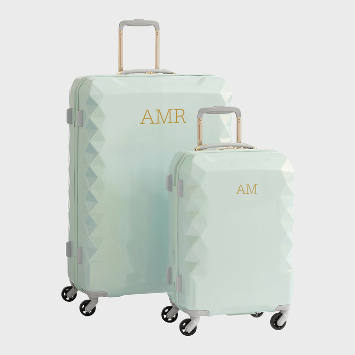 Luxe Hard Sided Mint Luggage Bundle Monogrammed Ecomm Via Pbteen.com