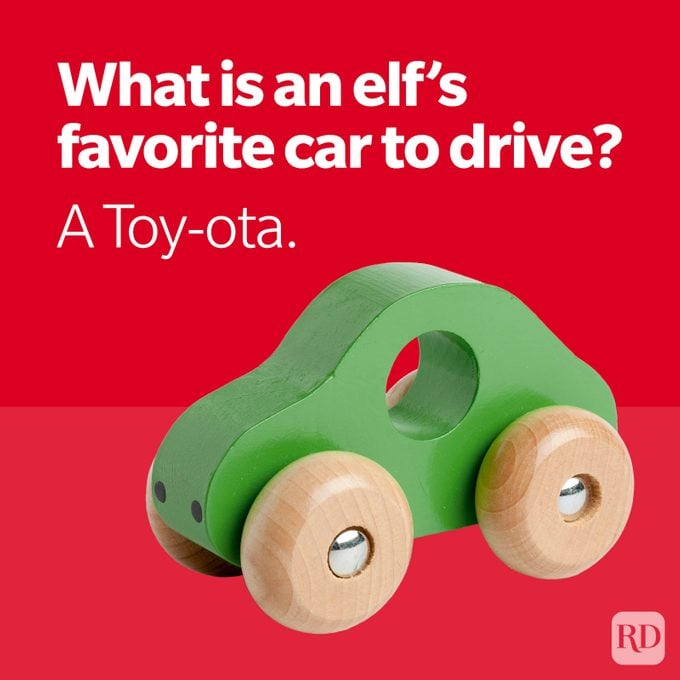 Christmas Jokes Wooden Toy Car with Joke