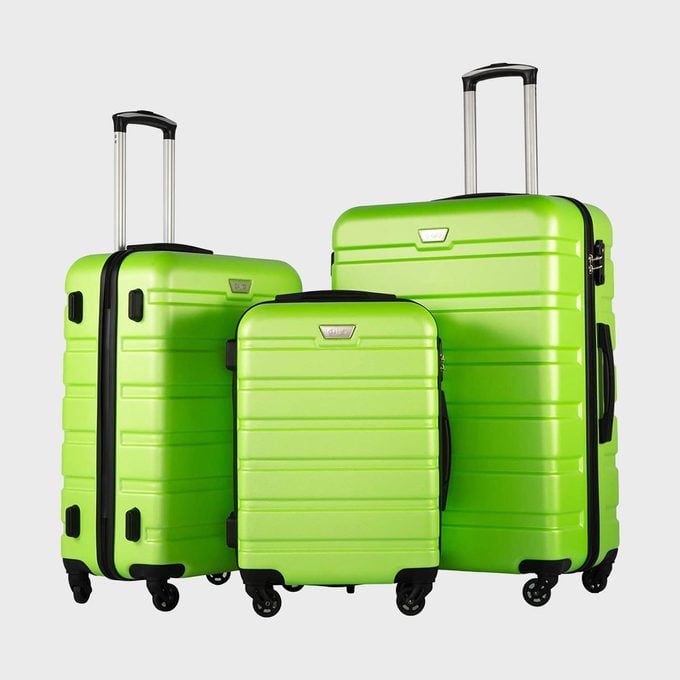 Coolife Luggage 3 Piece Set Suitcase Spinner Hardshell Lightweight Tsa Lock 4 Piece Set