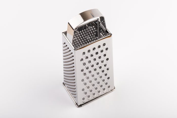 Shiny stainless steel cheese grater