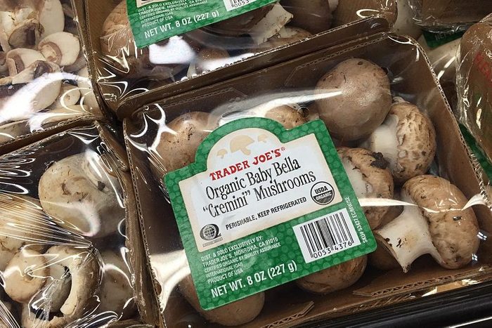 Organic Baby Bella "Cremini" Mushrooms for sale at Trader Joe's