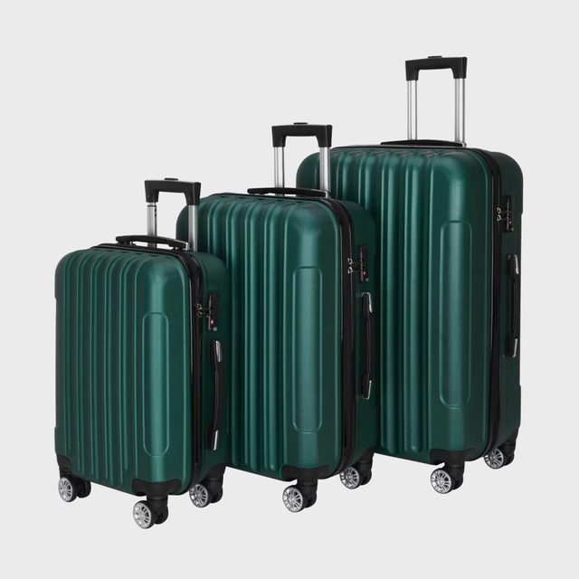 Three-piece nesting spinner suitcases