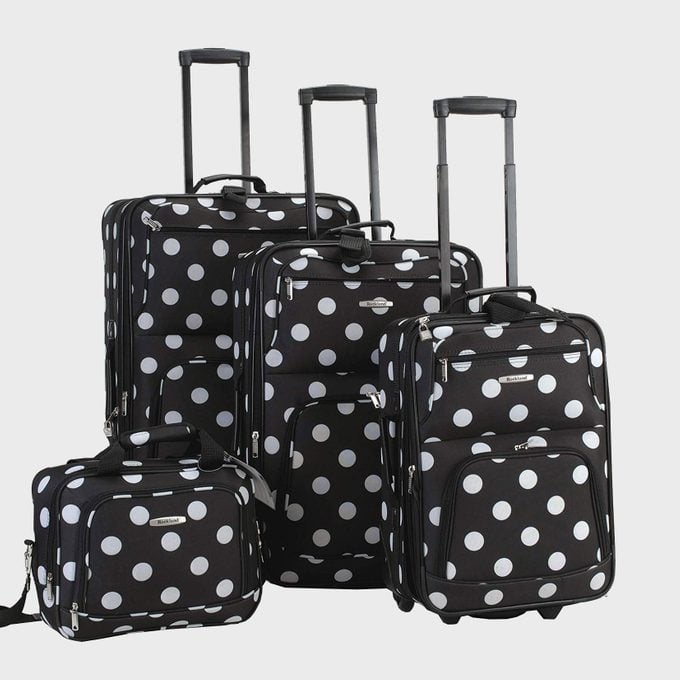 Rockland Polka Softside Upright Luggage Set