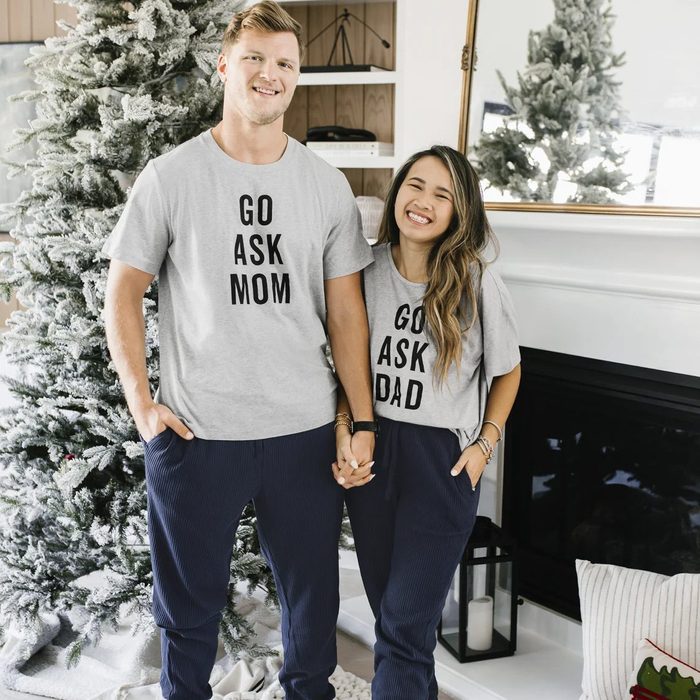 Matching Couples Pajamas Go Ask Mom And Dad Ecomm Via Theplace.com
