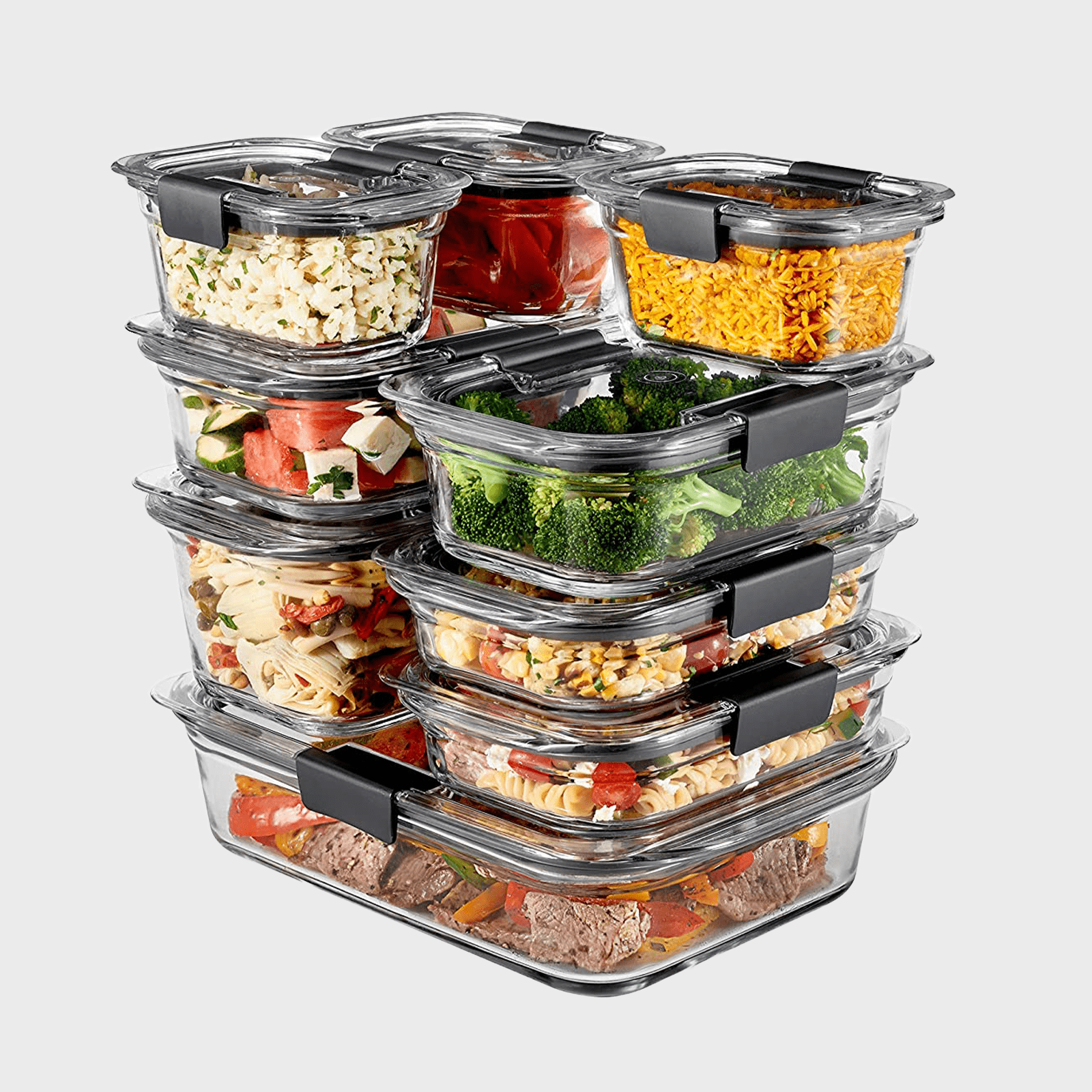 Rubbermaid Brilliance Food Storage Salad Container, Medium Deep, 4.7 Cup, Clear