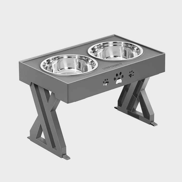 Frisco Adjustable Stainless Steel Double Elevated Dog Bowls