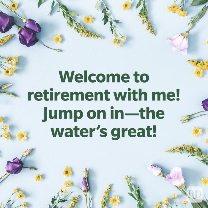 Retirement wish on a floral background