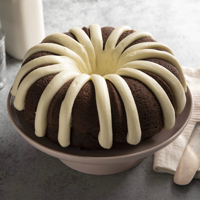 Nothing Bundt Cake copycat with white frosting
