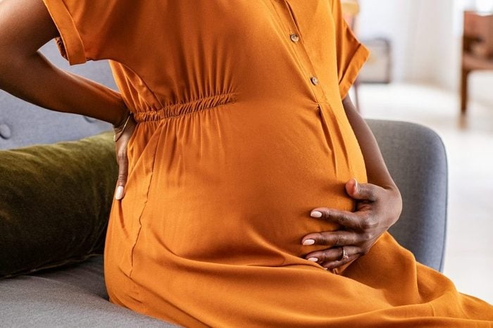 Pregnant african american woman