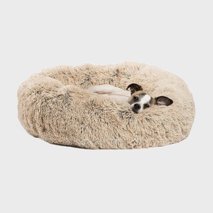 The original calming shag fur donut cuddler by Sheri