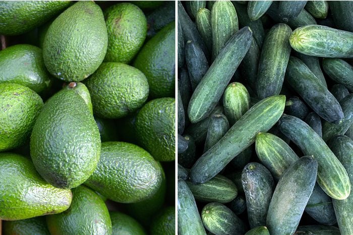 avocados and cucumbers