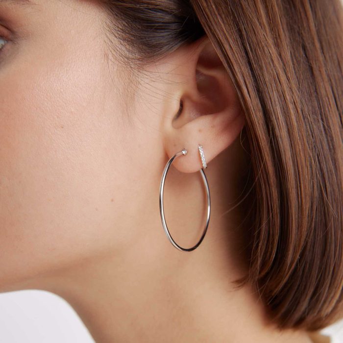 Quince Silver Statement Hoop Earrings Ecomm