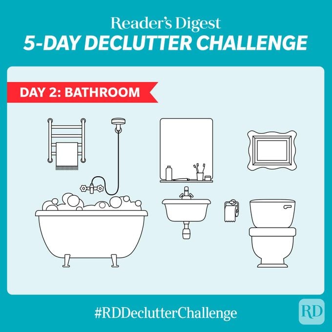 5 Day Declutter Challenge Day 2 Bathroom