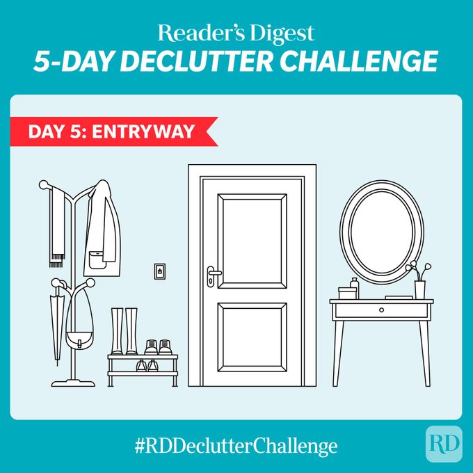 5 Day Declutter Challenge Day 5 Entryway