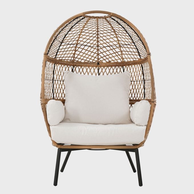 Better Homes And Gardens Ventura Boho Stationary Wicker Egg Chair