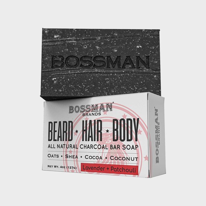 Bossman Men's Bar Soap 4 In 1 Beard Wash, Shampoo, Body Wash And Conditioner Ecomm Amazon.com