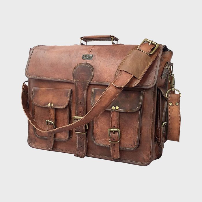 Cuero Dhk 18 Inch Vintage Handmade Leather Travel Messenger Office Crossbody Bag