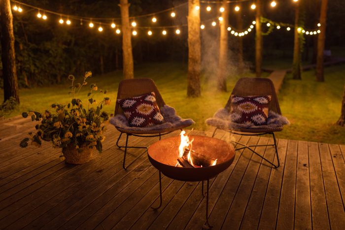 Fire pit at cottage