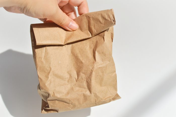 Brown paper bag lunch bag