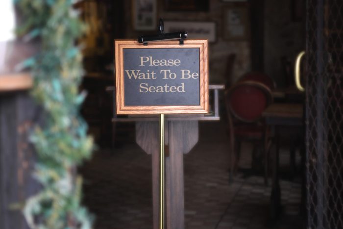 please wait to be seated