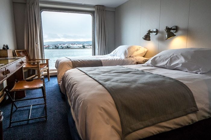Luxury cruise ship room