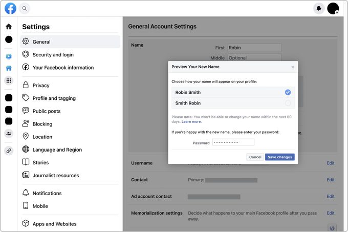 How To Change Name On Facebook Desktop