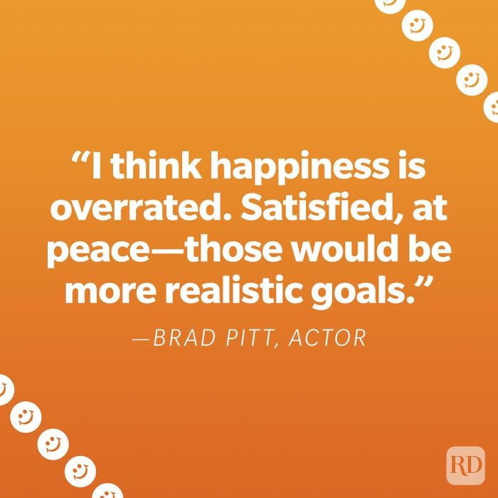 Brad Pitt Happiness Quote