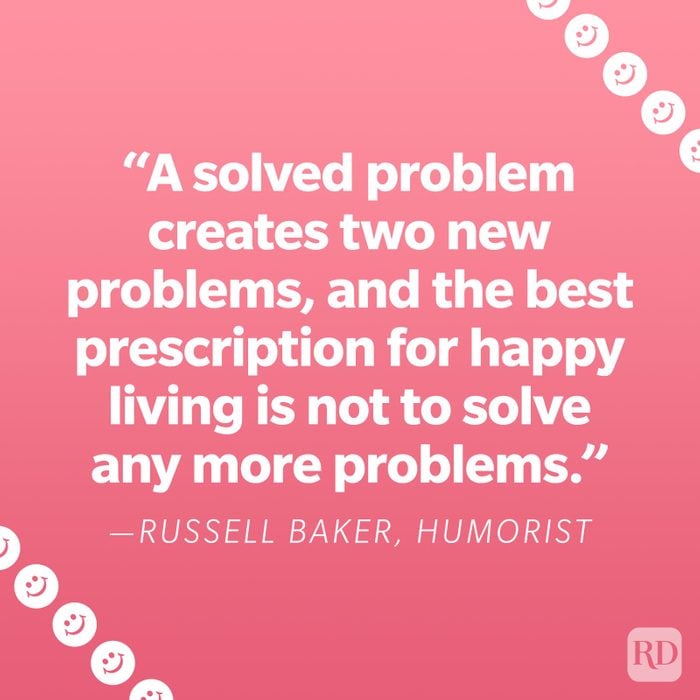 Russell Baker Happiness Quote