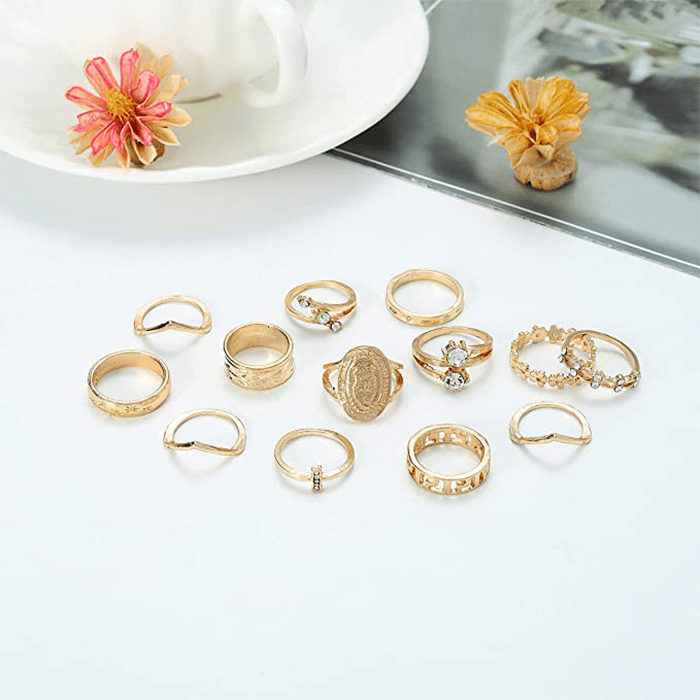 Edary Vintage Ring Set Carved Knuckle Rings Ecomm Via Amazon.com
