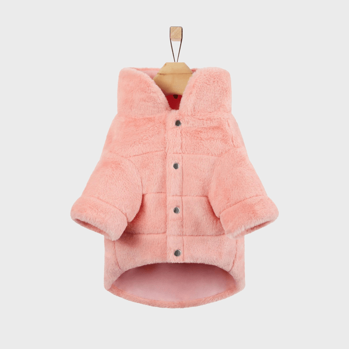 Frisco Faux Fur Pink Puffer Coat Ecomm Via Chewy.com