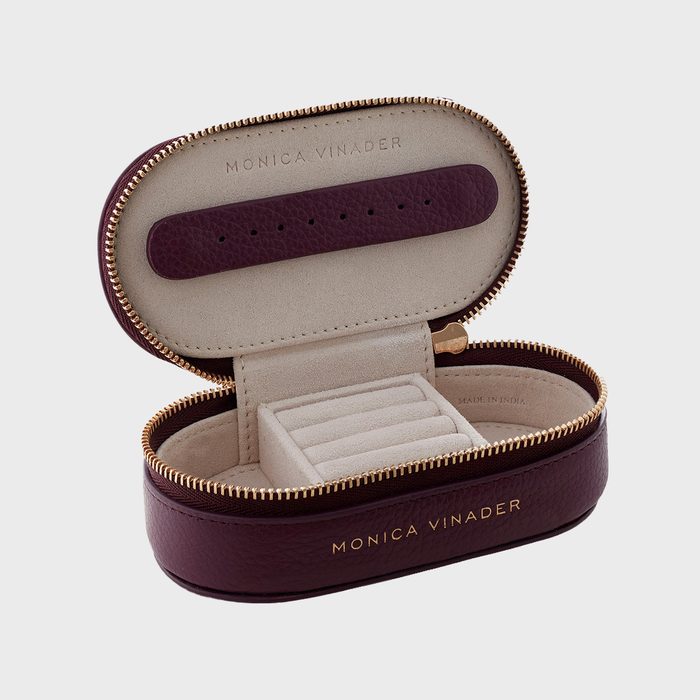 Monica Vinader Leather Mini Oval Jewellery Box