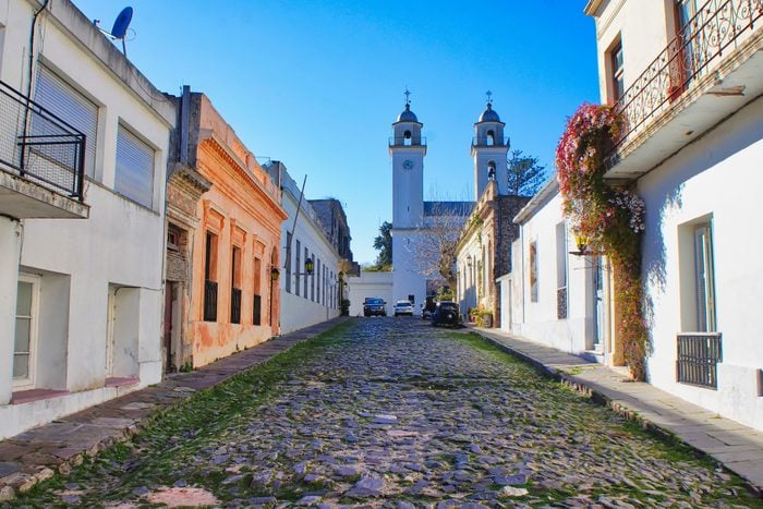 Uruguay, Streets of Colonia Del Sacramento in historic center (Barrio Historico)