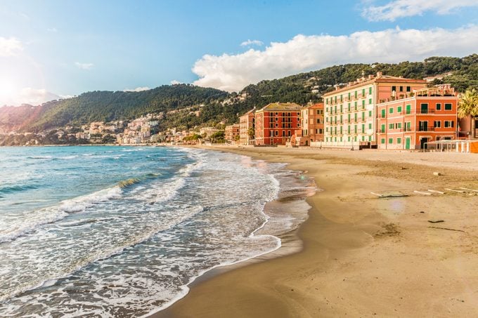 Idyllic seaside of Laigueglia, Savona province, Liguria, Italy
