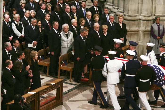 Reagan Honored During Funeral At National Cathedral