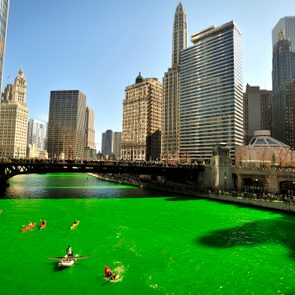 Dyeing the Chicago River green on St. Patrick's day