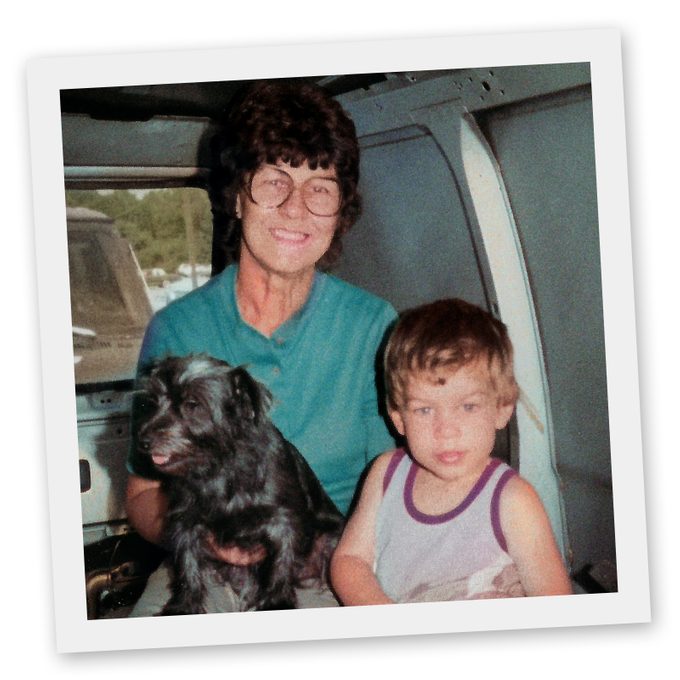 Joy and 2-year-old Brad en route to a fishing camp in 1983