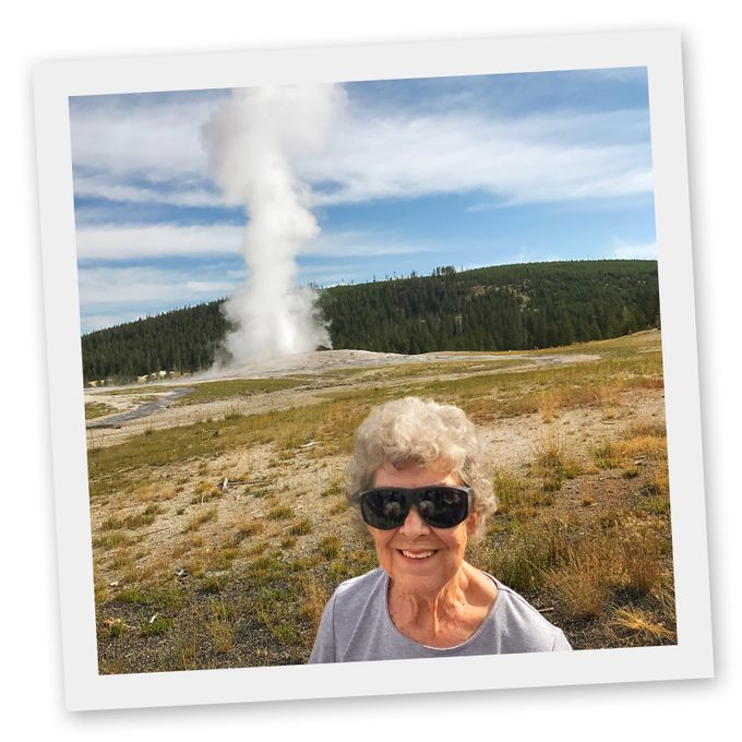 Old Faithful geyser at Yellowstone National Park