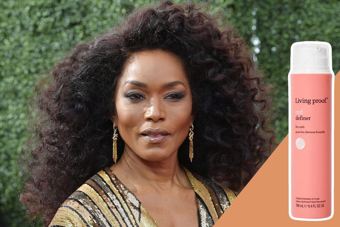Angela Bassett with Curl Definer Conditioning Cream product inset