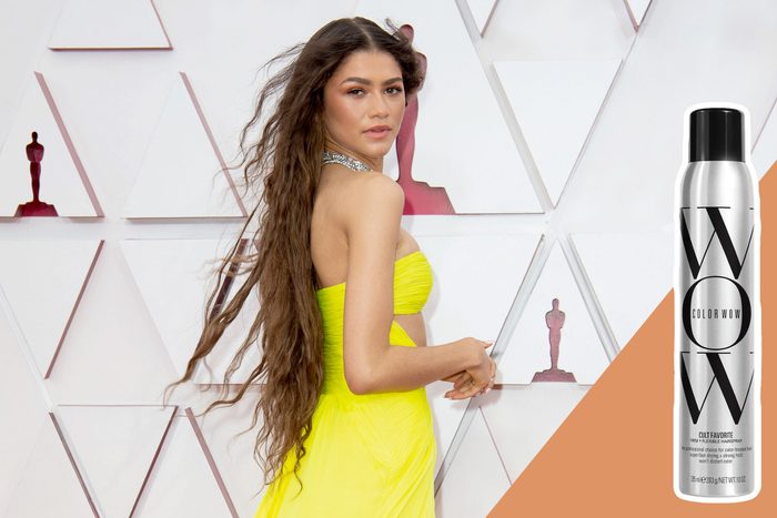 Zendaya with Color Wow product inset